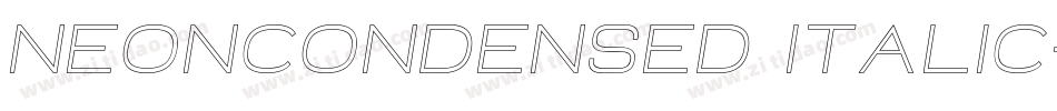 NeonCondensed Italic字体转换